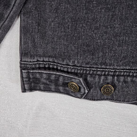 Beetlejuice Cakeworthy Jean Jacket Dark Grey Wash Denim Size Medium 100% Cotton - Picture 10 of 16